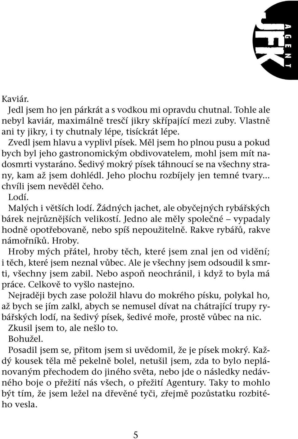 Šedivý mokrý písek táhnoucí se na všechny strany, kam až jsem dohlédl. Jeho plochu rozbíjely jen temné tvary... chvíli jsem nevěděl čeho. Lodí. Malých i větších lodí.