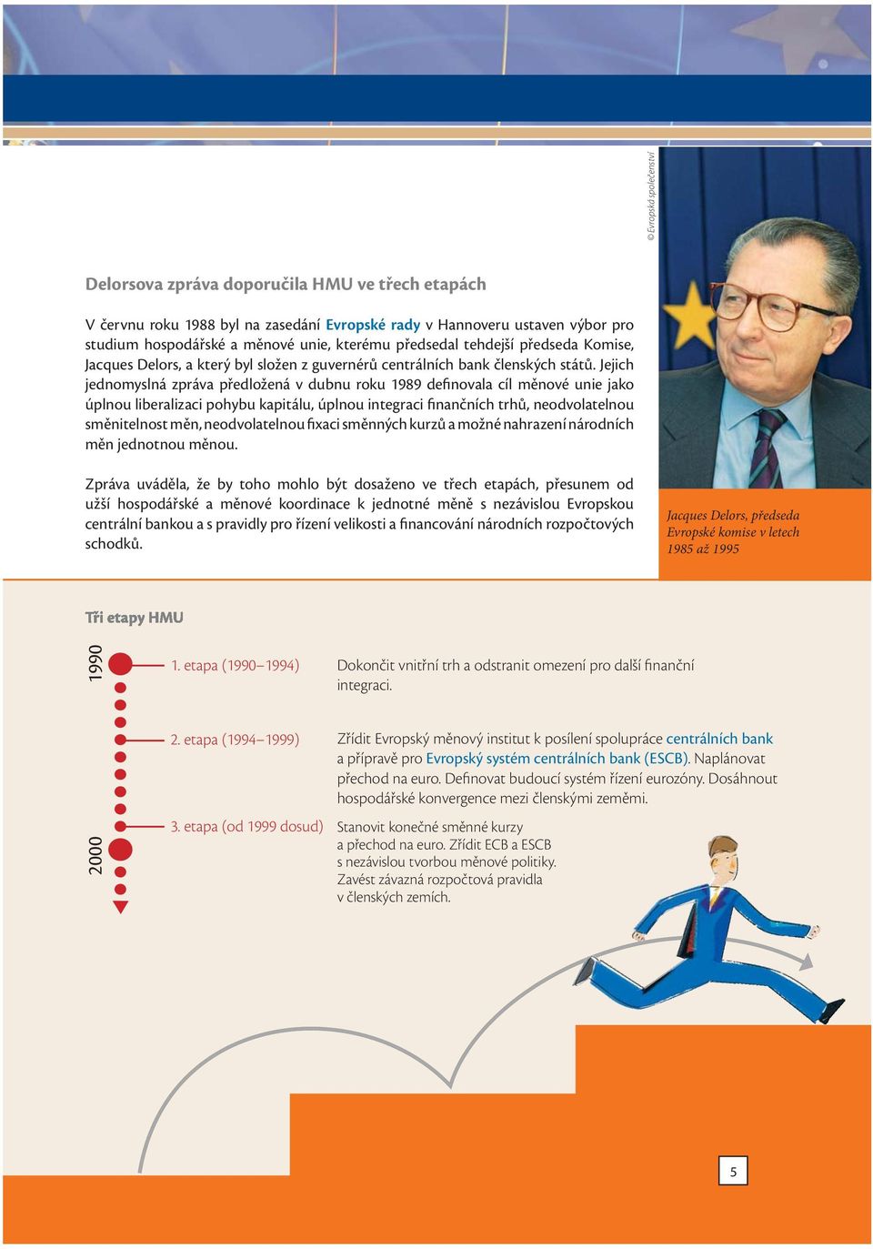 Jejich jednomyslná zpráva předložená v dubnu roku 1989 definovala cíl měnové unie jako úplnou liberalizaci pohybu kapitálu, úplnou integraci finančních trhů, neodvolatelnou směnitelnost měn,