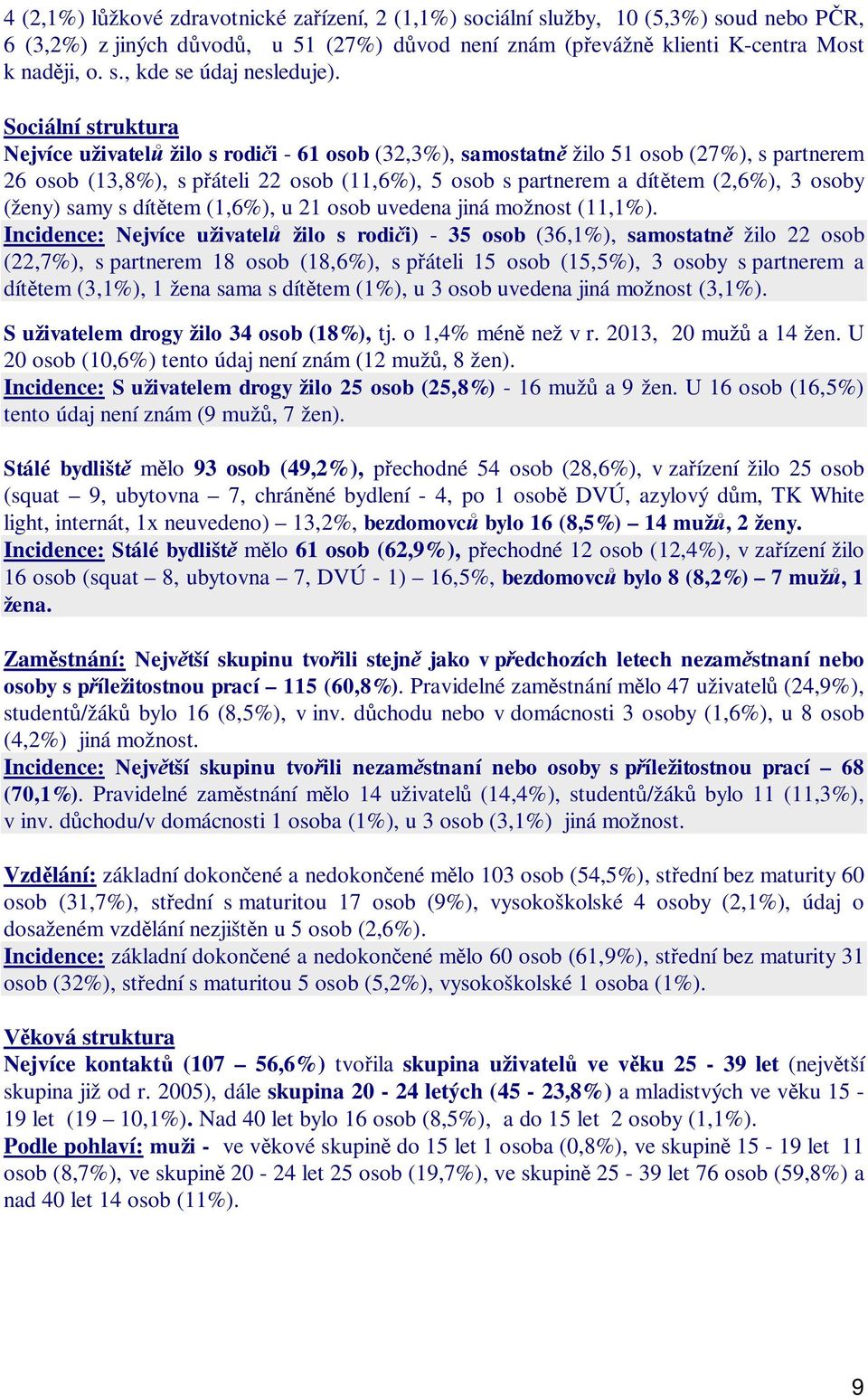 (ženy) samy s dít tem (1,6%), u 21 osob uvedena jiná možnost (11,1%).