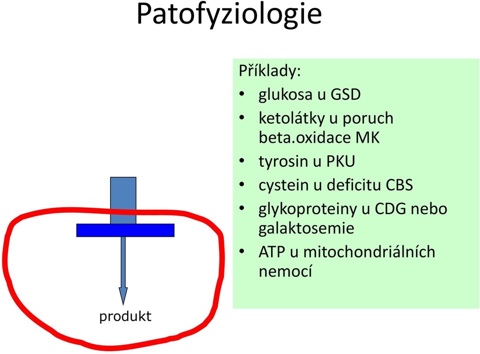 oxidace MK tyrosin u PKU cystein u deficitu