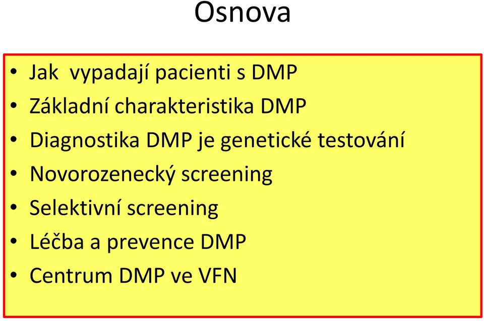 genetické testování Novorozenecký screening