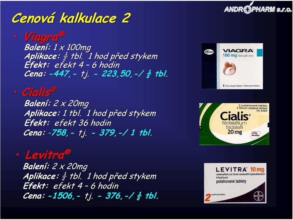 Cialis Balení: 2 x 20mg Aplikace: 1 tbl.