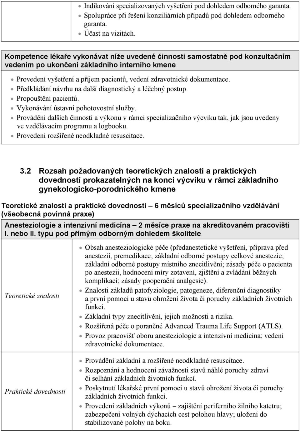 Pedkládání návrhu na další diagnostický a léebný postup. Propouštní pacient. Vykonávání ústavní pohotovostní služby.