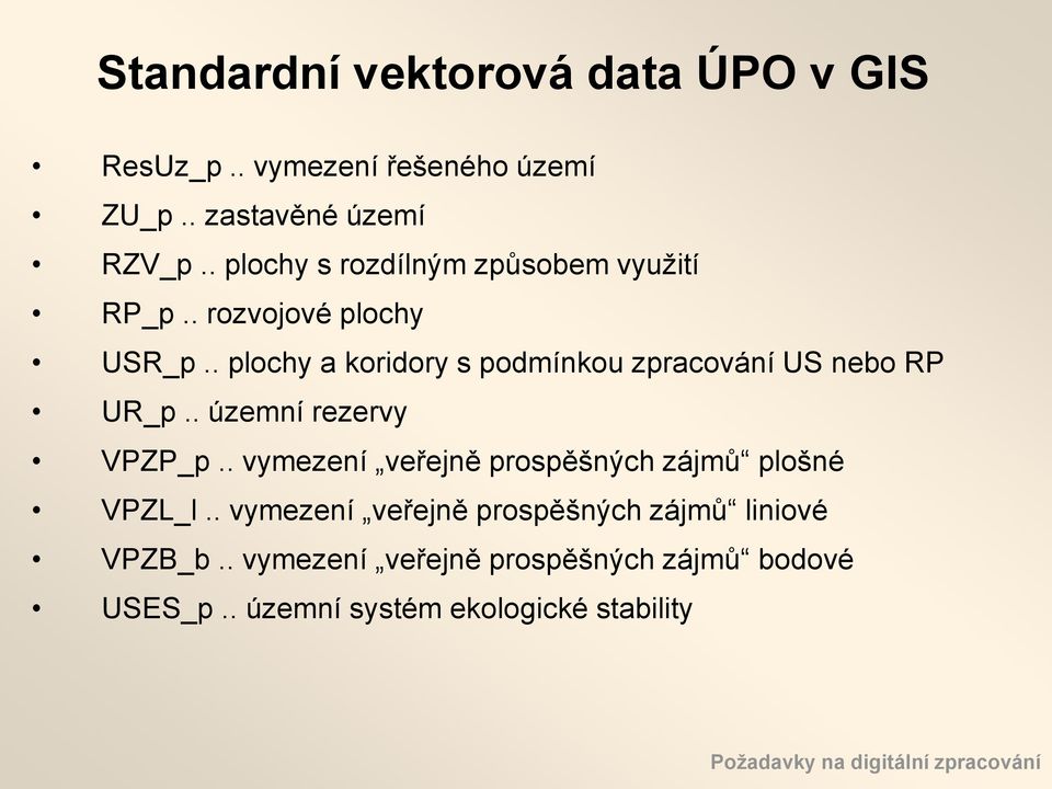 . plochy a koridory s podmínkou zpracování US nebo RP UR_p.. územní rezervy VPZP_p.