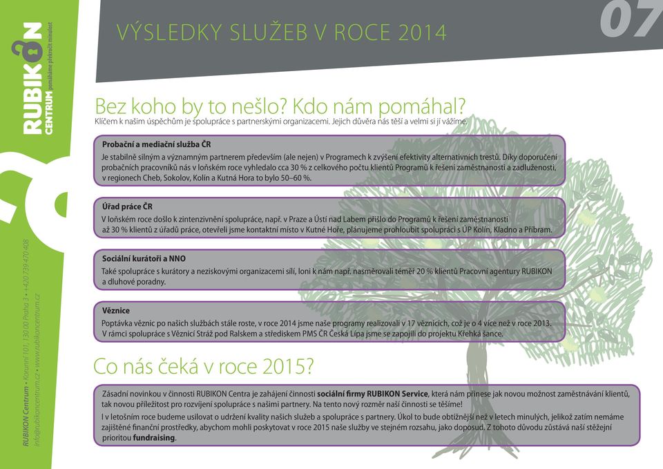 Díky doporučení probačních pracovníků nás v loňském roce vyhledalo cca 30 % z celkového počtu klientů Programů k řešení zaměstnanosti a zadluženosti, v regionech Cheb, Sokolov, Kolín a Kutná Hora to