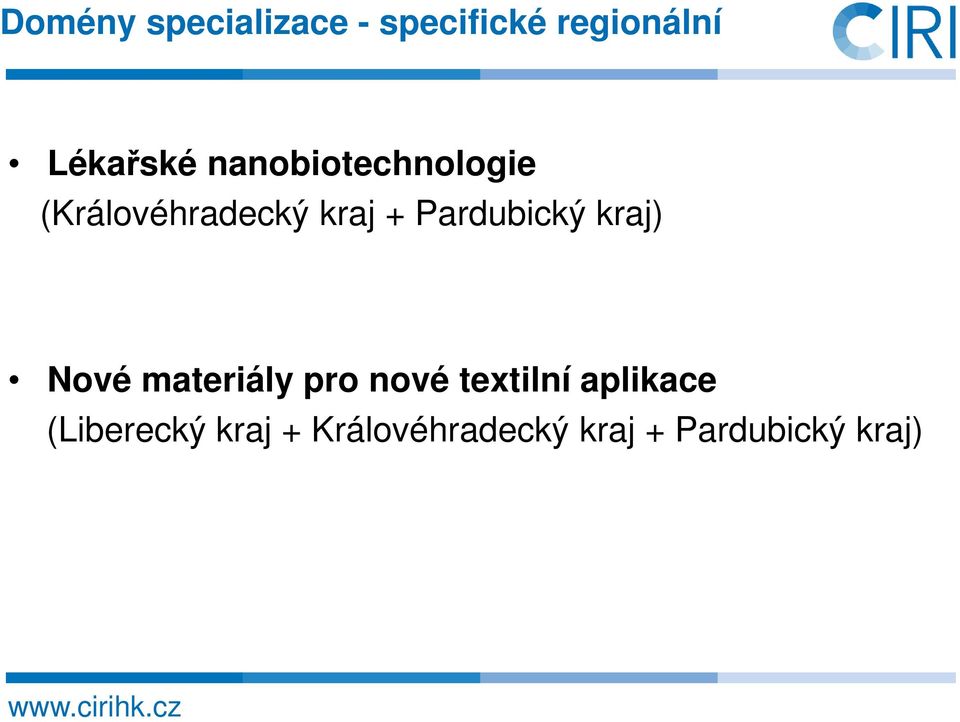 Pardubický kraj) Nové materiály pro nové textilní