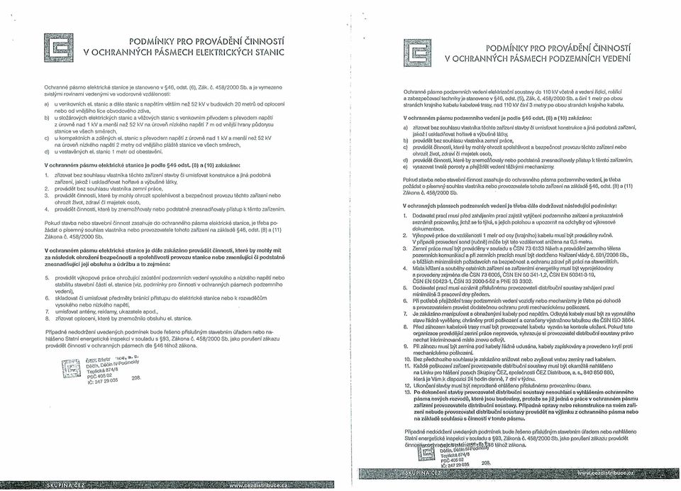 stžárvých z úrvně a dále stanic s m líce bvdvéh elektrických nad 1 kva stanic menší větším než 52 kv v budvách 20 metrů d plcení u kmpaktních d) u vestavěných na úrveň a věžvých stanic než 52 kv na