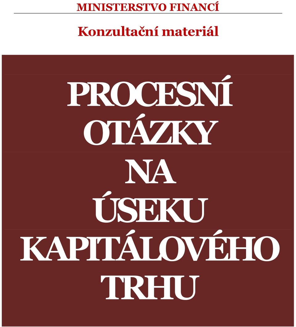 PROCESNÍ OTÁZKY NA