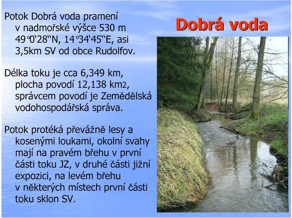 vodohospodářská správa.