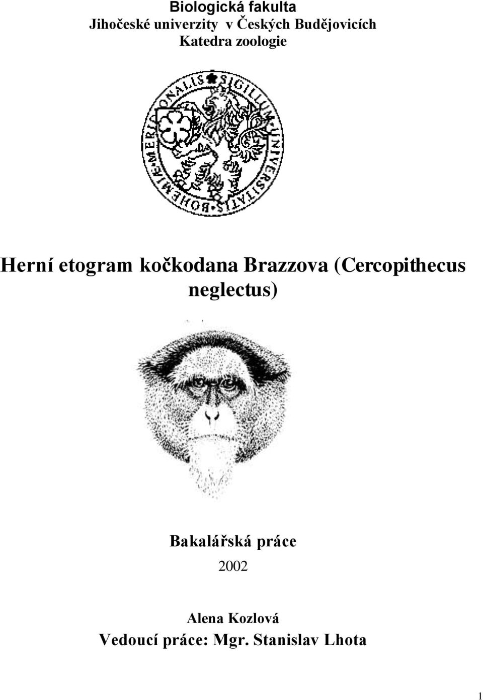 kočkodana Brazzova (Cercopithecus neglectus)
