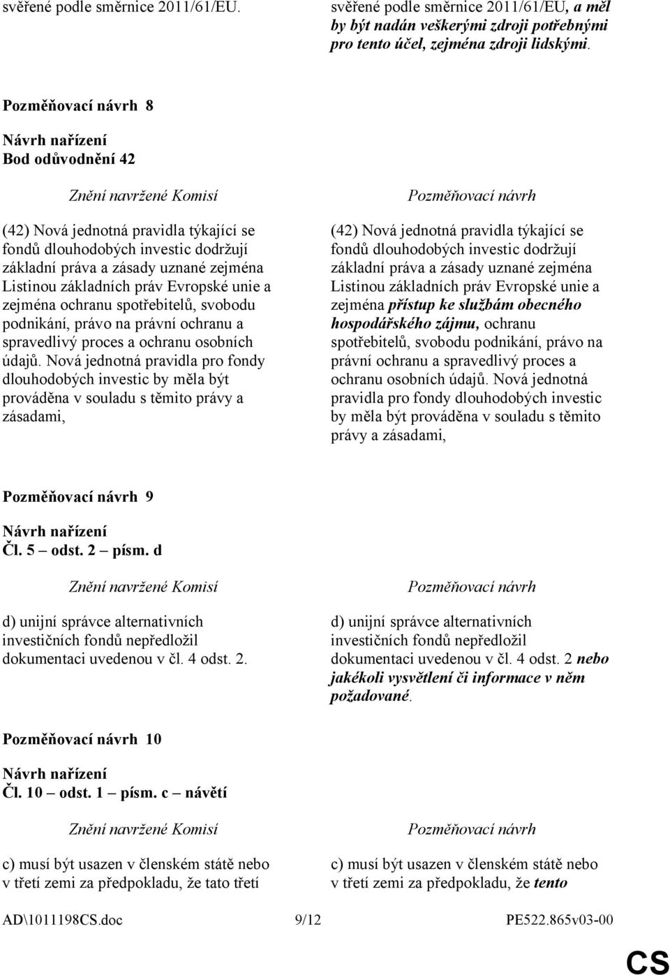 spotřebitelů, svobodu podnikání, právo na právní ochranu a spravedlivý proces a ochranu osobních údajů.