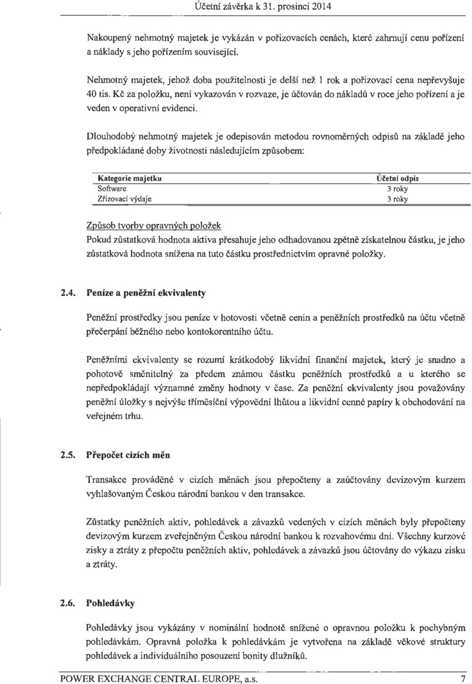 Kc za polo:lku, neni vykazovan v rozvaze, je uctovan do nakladu v race jeho porizeni a je veden v operativni evidenci.