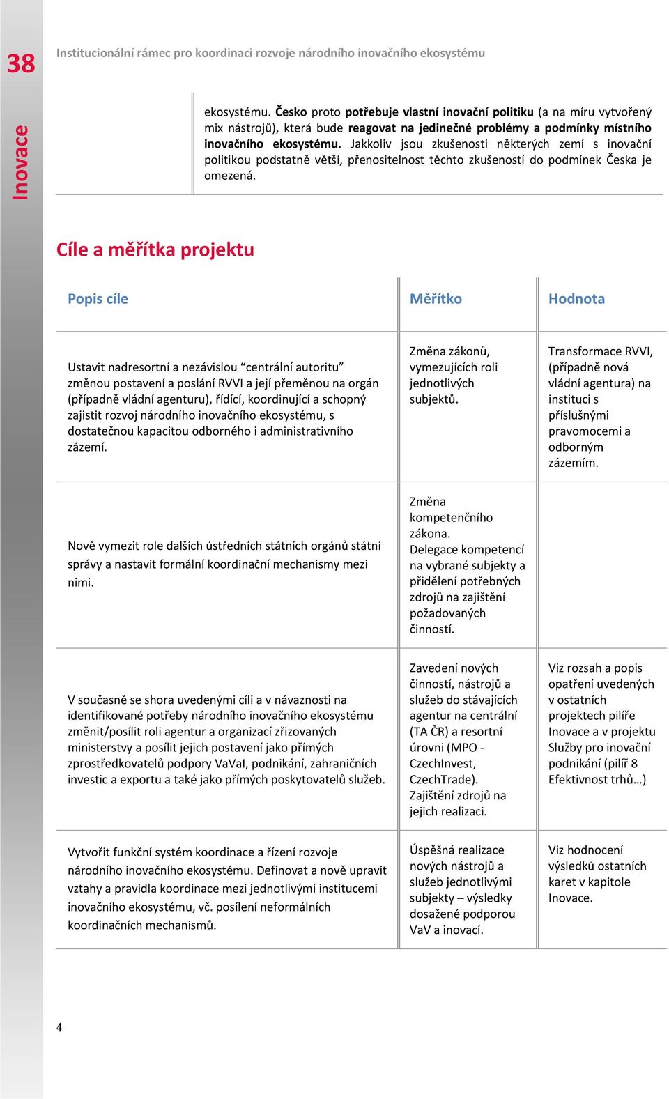 Jakkoliv jsou zkušenosti některých zemí s inovační politikou podstatně větší, přenositelnost těchto zkušeností do podmínek Česka je omezená.