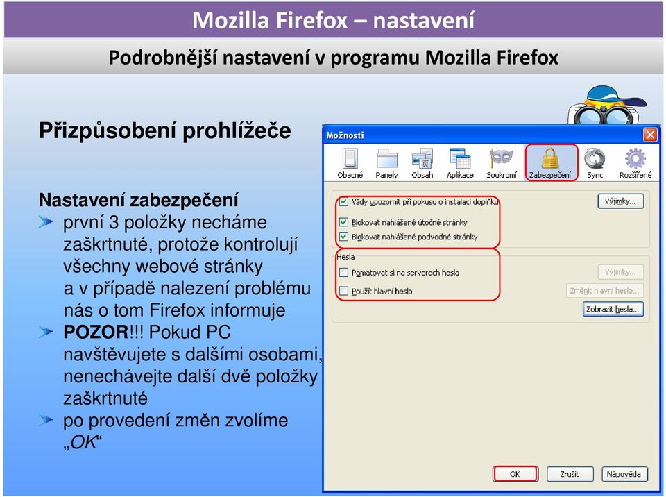 tom Firefox informuje POZOR!