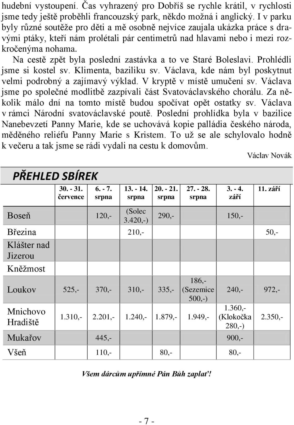 Na cestě zpět byla poslední zastávka a to ve Staré Boleslavi. Prohlédli jsme si kostel sv. Klimenta, baziliku sv. Václava, kde nám byl poskytnut velmi podrobný a zajímavý výklad.