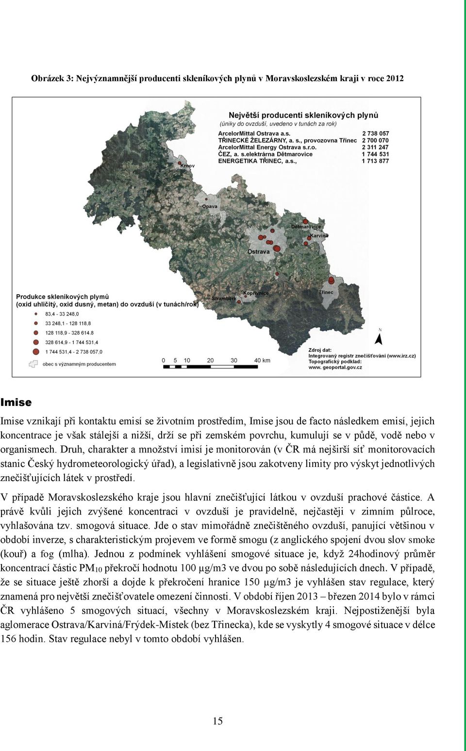 Druh, charakter a množství imisí je monitorován (v ČR má nejširší síť monitorovacích stanic Český hydrometeorologický úřad), a legislativně jsou zakotveny limity pro výskyt jednotlivých