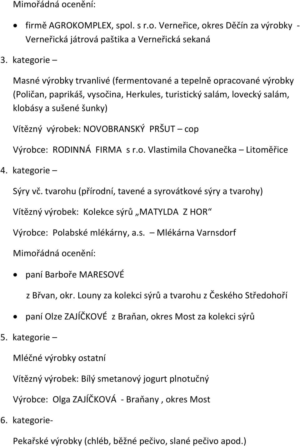 NOVOBRANSKÝ PRŠUT cop Výrobce: RODINNÁ FIRMA s r.o. Vlastimila Chovanečka Litoměřice 4. kategorie Sýry vč.