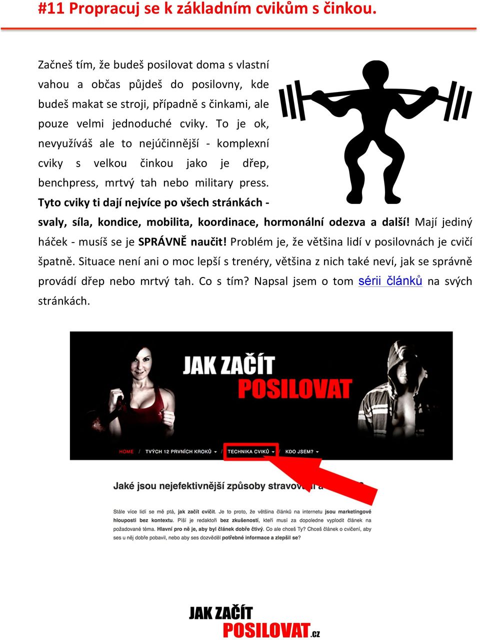 To je ok, nevyužíváš ale to nejúčinnější - komplexní cviky s velkou činkou jako je dřep, benchpress, mrtvý tah nebo military press.