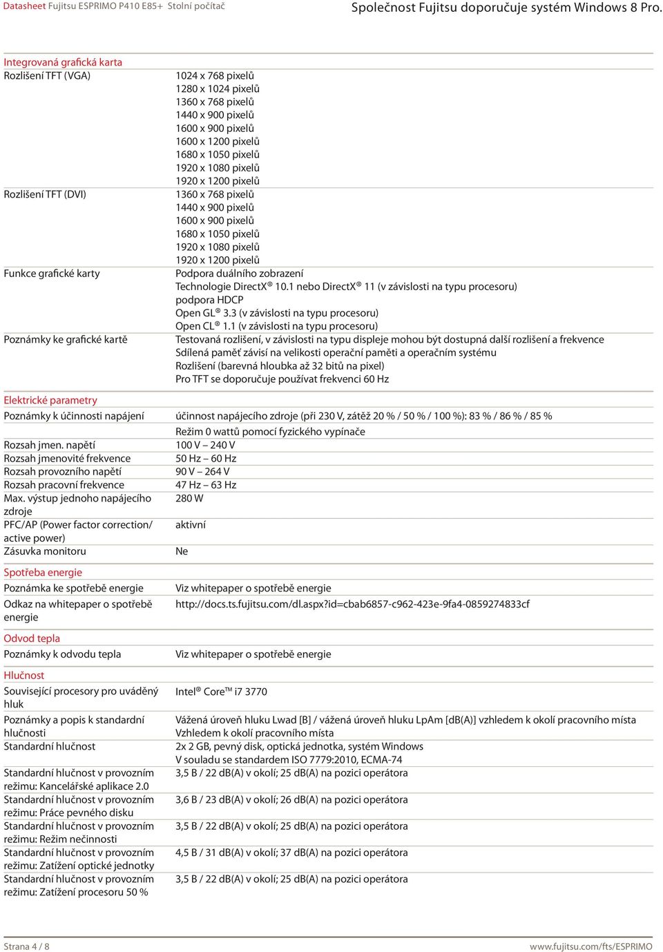 Podpora duálního zobrazení Technologie DirectX 10.1 nebo DirectX 11 (v závislosti na typu procesoru) podpora HDCP Open GL 3.3 (v závislosti na typu procesoru) Open CL 1.