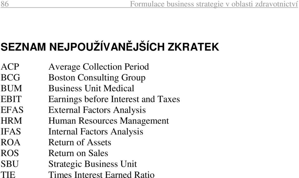 Medical Earnings before Interest and Taxes External Factors Analysis Human Resources Management