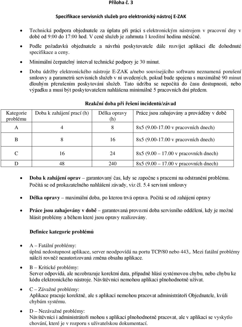 V ceně služeb je zahrnuta 1 kreditní hodina měsíčně. Podle požadavků objednatele a návrhů poskytovatele dále rozvíjet aplikaci dle dohodnuté specifikace a ceny.