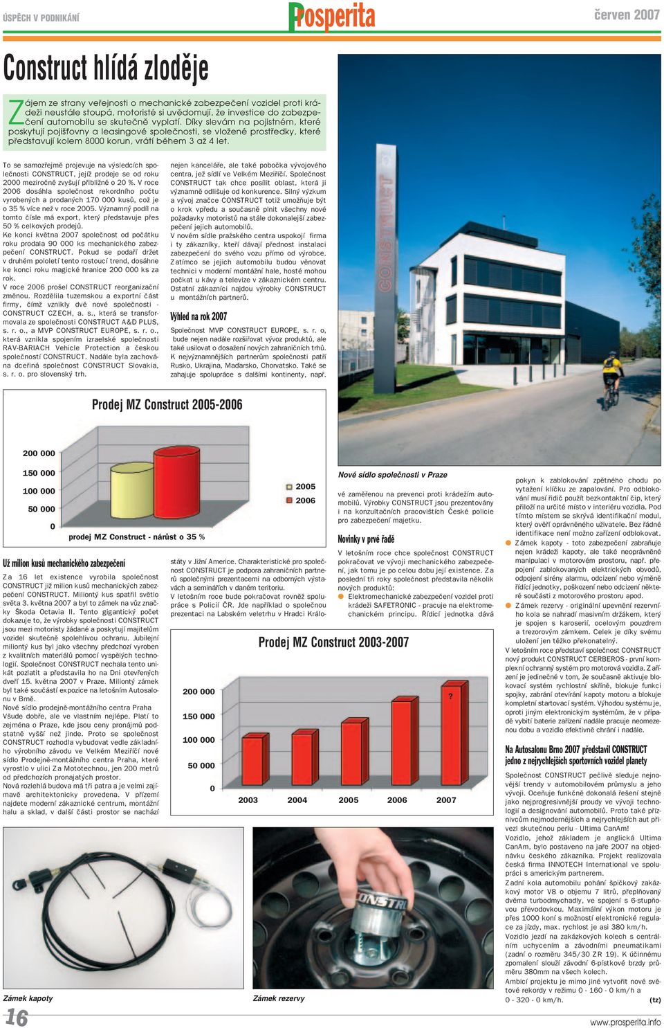 To se samoz ejmï projevuje na v sledcìch spoleënosti CONSTRUCT, jejìû prodeje se od roku 2000 meziroënï zvyöujì p ibliûnï o 20 %.