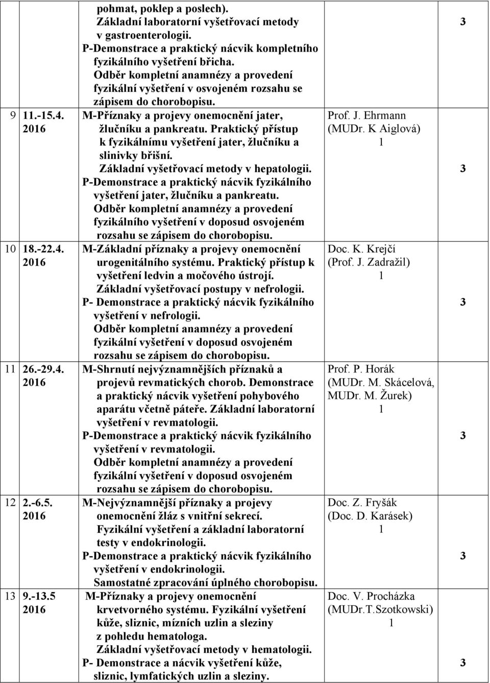 M-Příznaky a projevy onemocnění jater, žlučníku a pankreatu. Praktický přístup k fyzikálnímu vyšetření jater, žlučníku a slinivky břišní. Základní vyšetřovací metody v hepatologii.