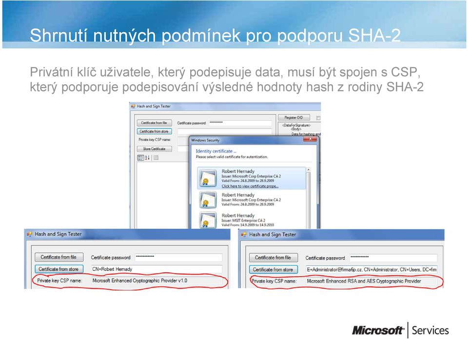 data, musí být spojen s CSP, který podporuje