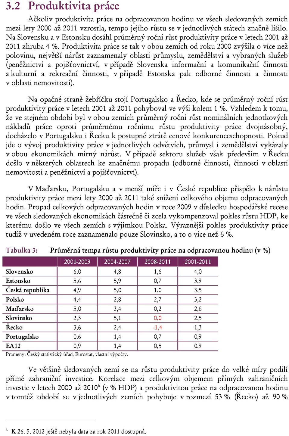 Produktivita práce se tak v obou zemích od roku 2 zvýšila o více než polovinu, největší nárůst zaznamenaly oblasti průmyslu, zemědělství a vybraných služeb (peněžnictví a pojišťovnictví, v případě