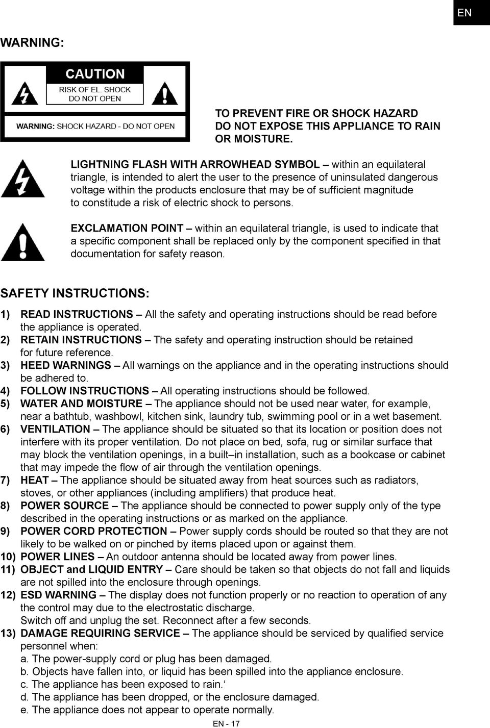 sufficient magnitude to constitude a risk of electric shock to persons.