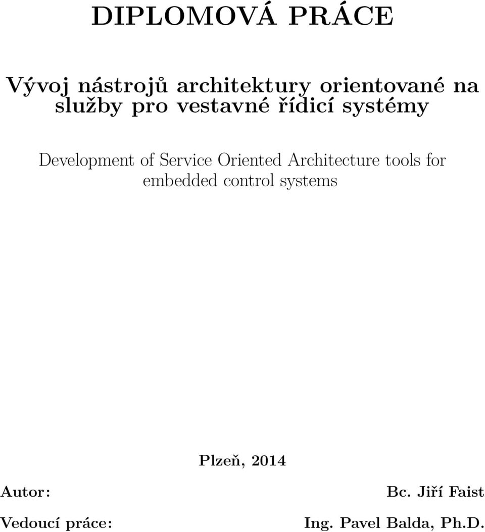 Oriented Architecture tools for embedded control systems