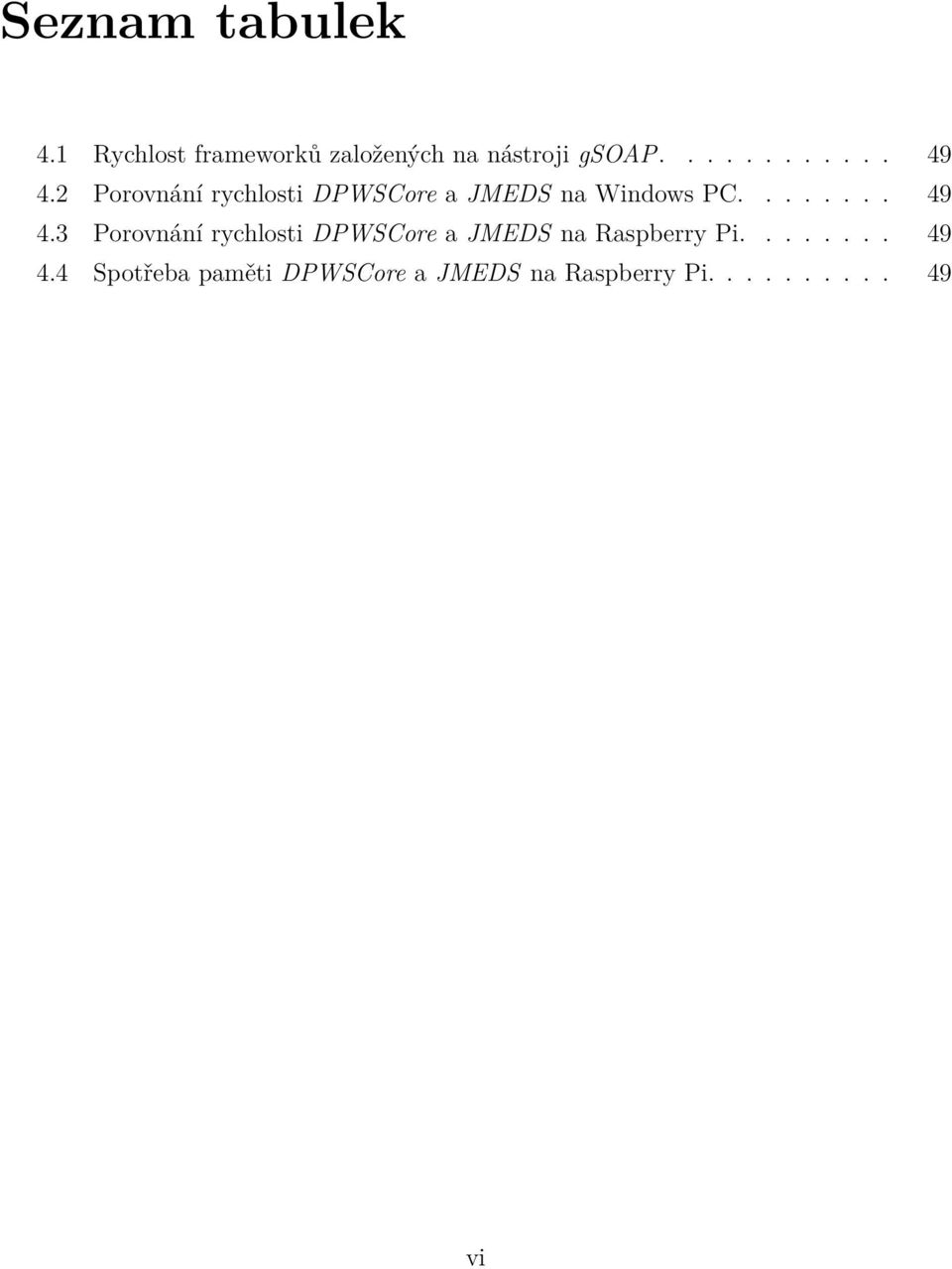....... 49 4.3 Porovnání rychlosti DPWSCore a JMEDS na Raspberry Pi.