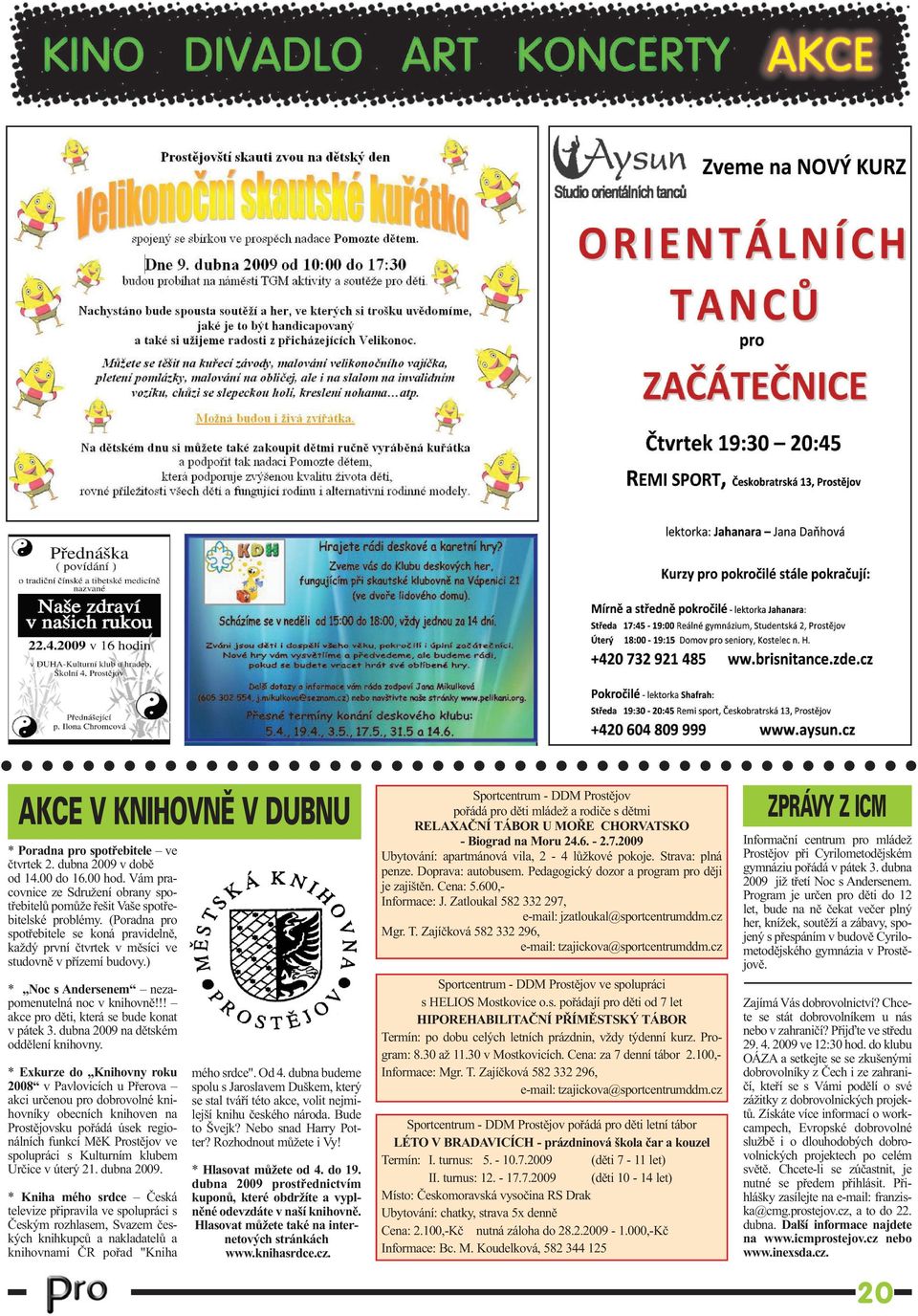 !! akce pro děti, která se bude konat v pátek 3. dubna 2009 na dětském oddělení knihovny.