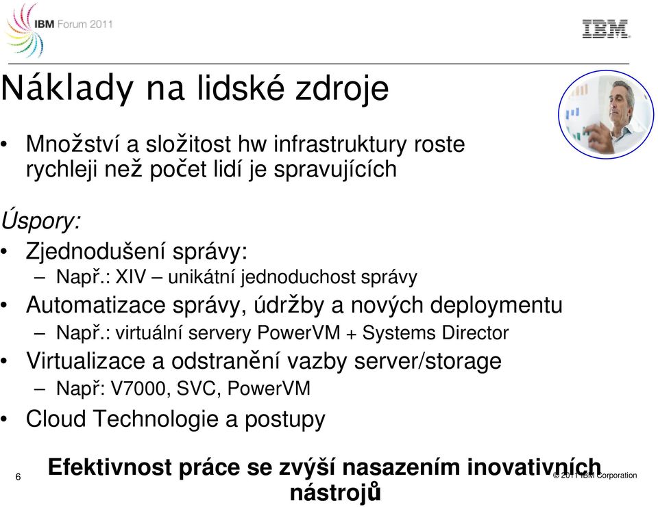 : XIV unikátní jednoduchost správy Automatizace správy, údržby a nových deploymentu Např.