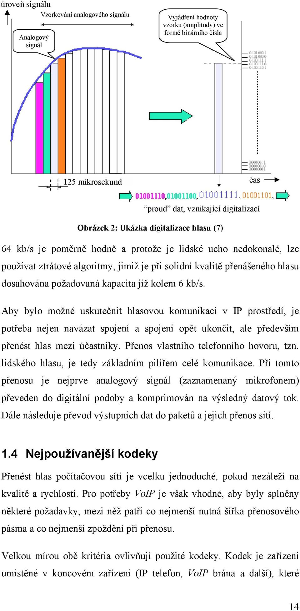 kolem 6 kb/s. Aby bylo možné uskutečnit hlasovou komunikaci v IP prostředí, je potřeba nejen navázat spojení a spojení opět ukončit, ale především přenést hlas mezi účastníky.