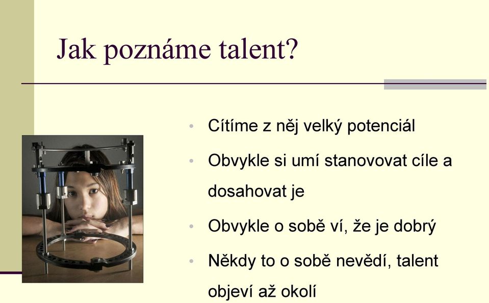 umí stanovovat cíle a dosahovat je Obvykle