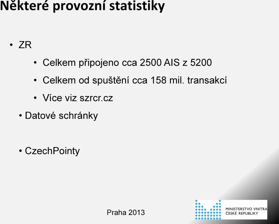 od spuštění cca 158 mil.