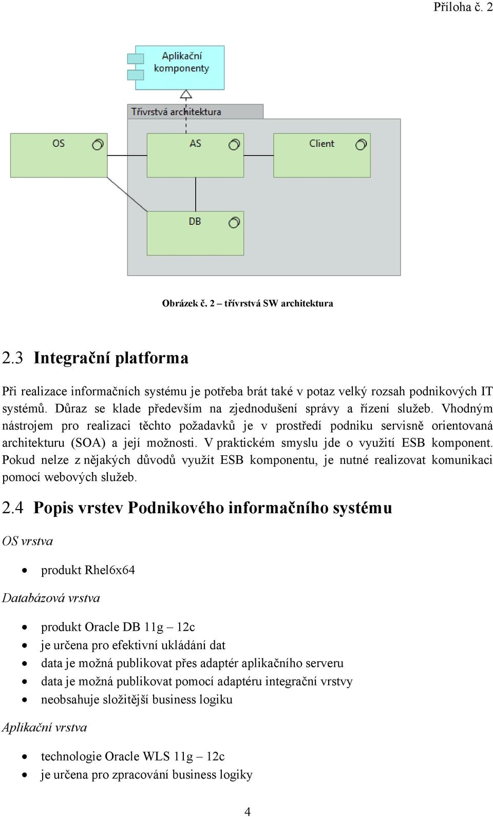 V praktickém smyslu jde o využití ESB komponent. Pokud nelze z nějakých důvodů využít ESB komponentu, je nutné realizovat komunikaci pomocí webových služeb. 2.