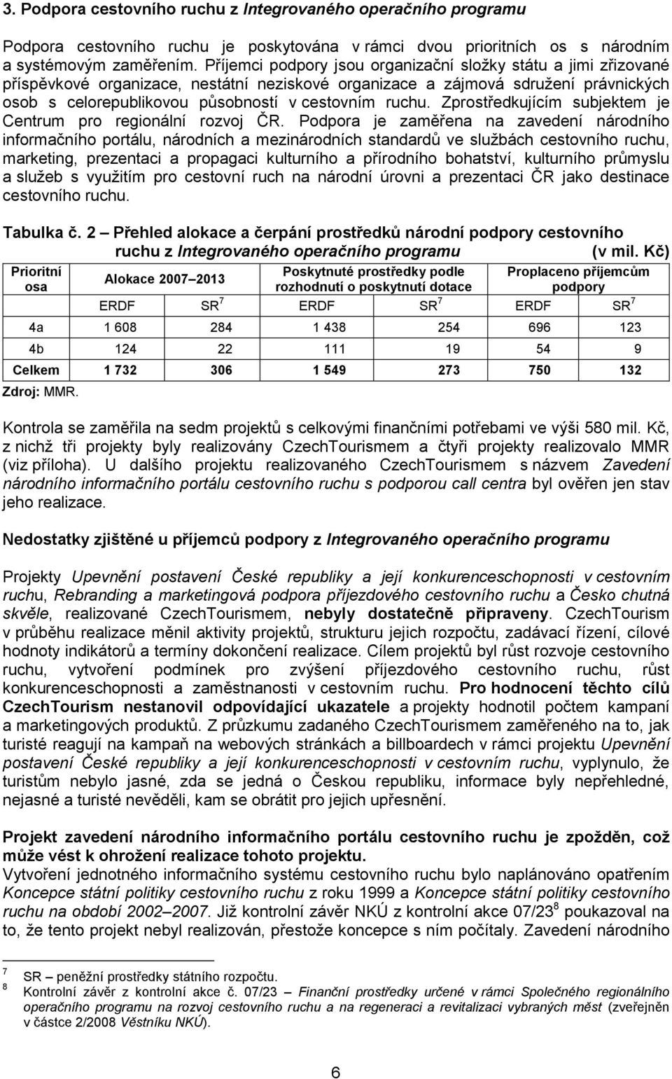 ruchu. Zprostředkujícím subjektem je Centrum pro regionální rozvoj ČR.