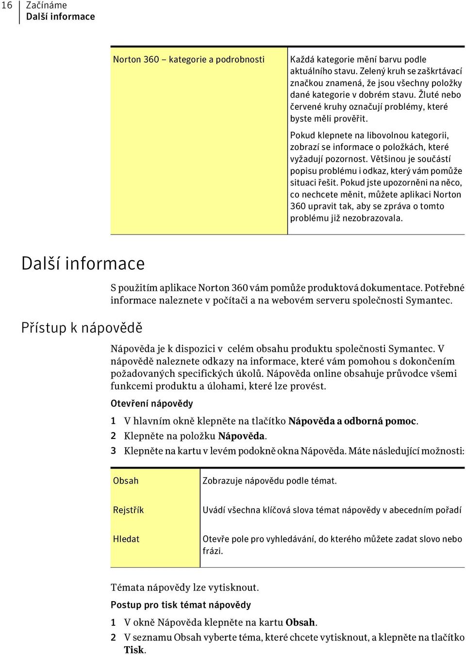 Pokud klepnete na libovolnou kategorii, zobrazí se informace o položkách, které vyžadují pozornost. Většinou je součástí popisu problému i odkaz, který vám pomůže situaci řešit.