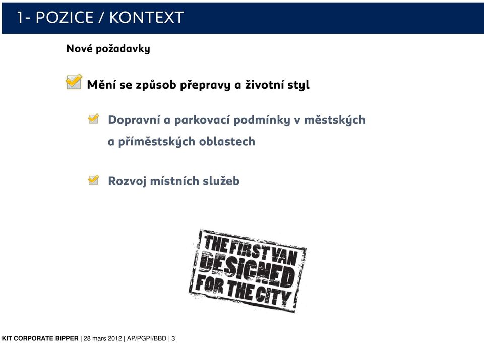 podmínky v městských a příměstských oblastech Rozvoj