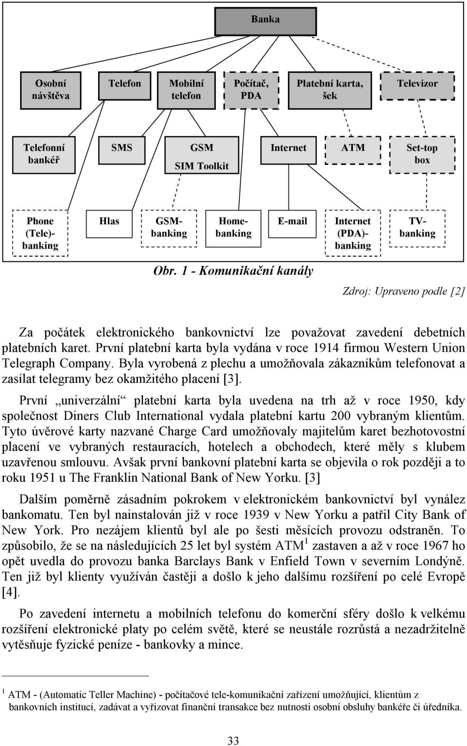 První platební karta byla vydána v roce 1914 firmou Western Union Telegraph Company. Byla vyrobená z plechu a umožňovala zákazníkům telefonovat a zasílat telegramy bez okamžitého placení [3].