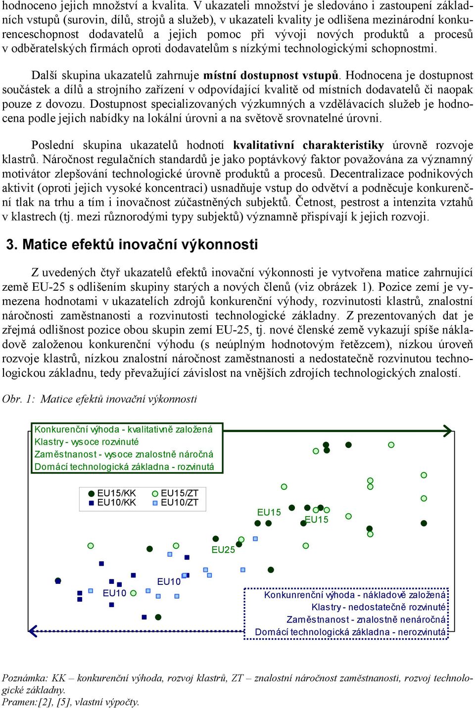 nových produktů a procesů v odběratelských firmách oproti dodavatelům s nízkými technologickými schopnostmi. Další skupina ukazatelů zahrnuje místní dostupnost vstupů.