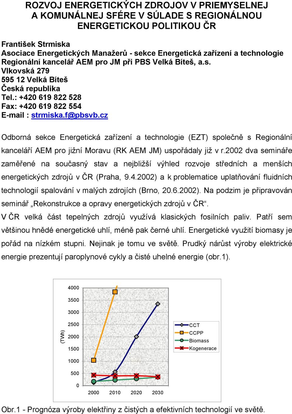 cz Odborná sekce Energetická zařízení a technologie (EZT) společně s Regionální kanceláří AEM pro jižní Moravu (RK AEM JM) uspořádaly již v r.