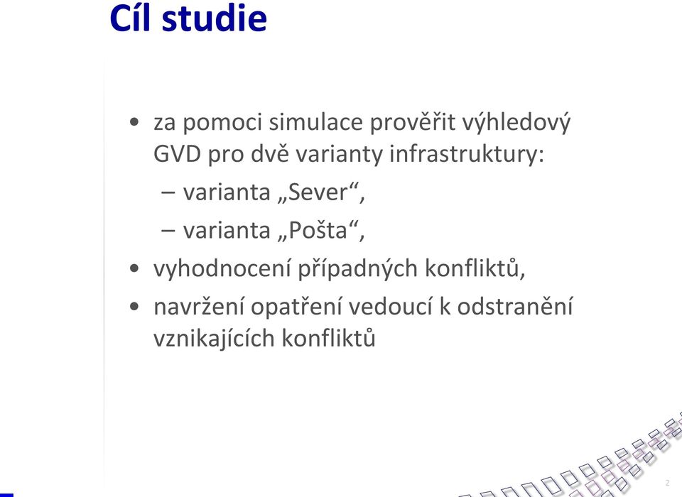 varianta Pošta, vyhodnocení případných konfliktů,