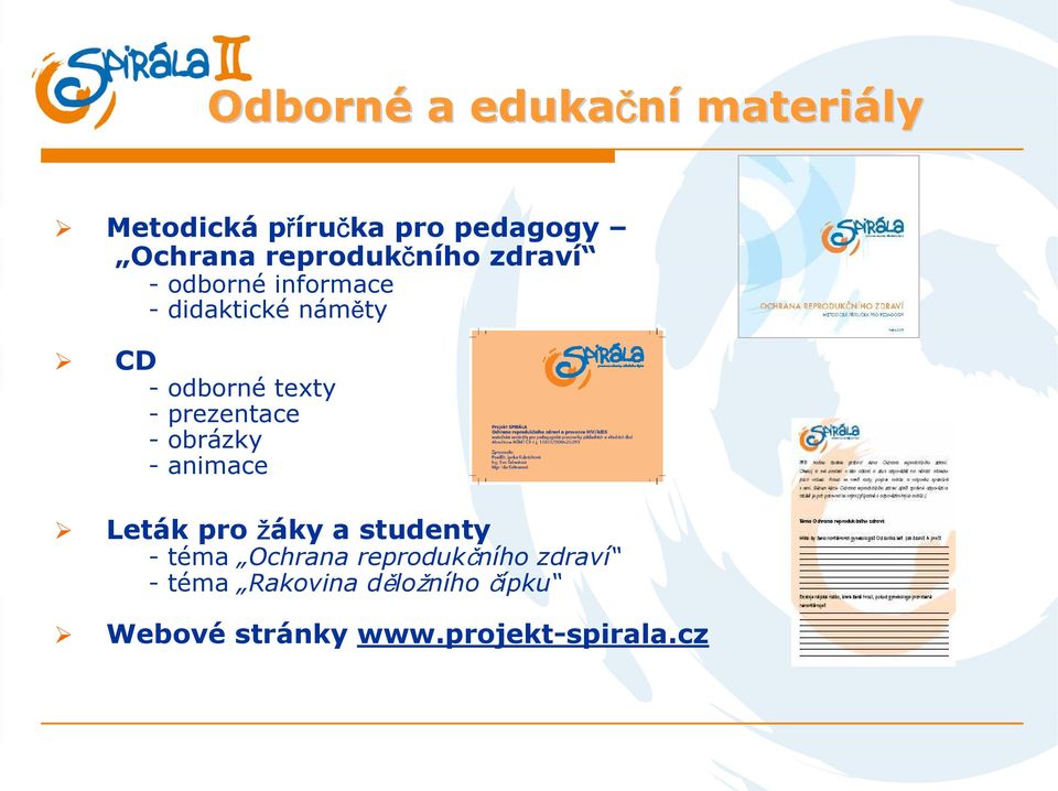 texty - prezentace - obrázky - animace Leták pro žáky a studenty - téma