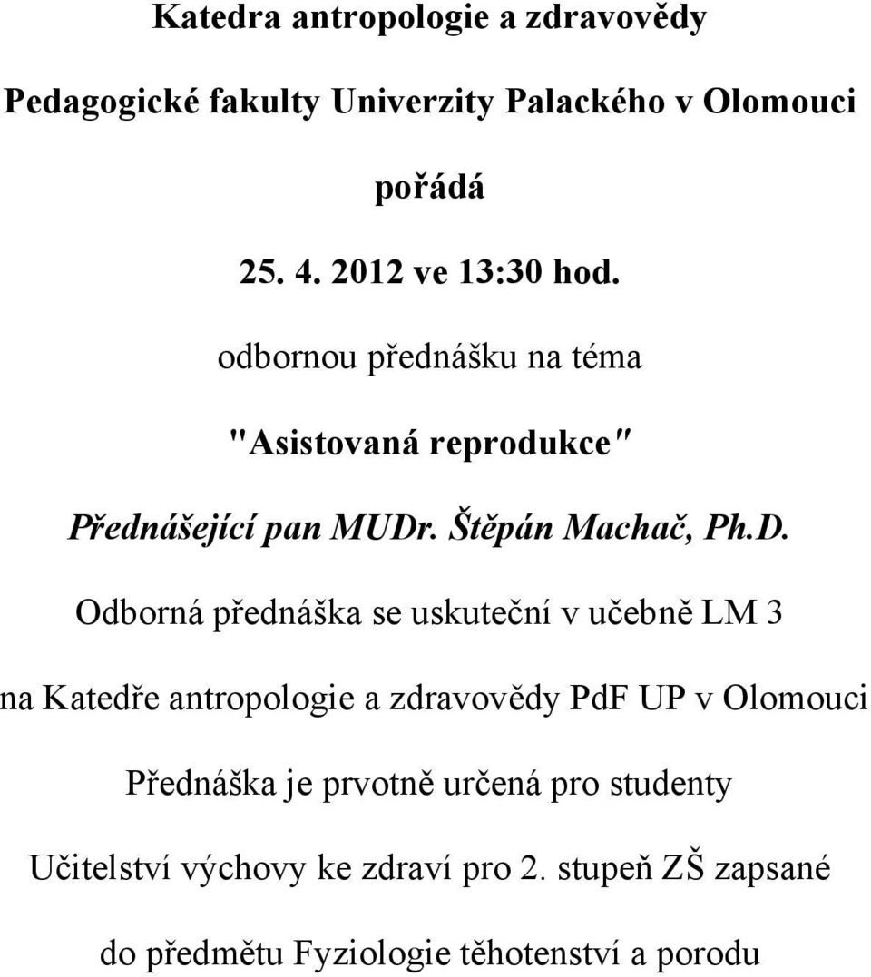. Štěpán Machač, Ph.D.