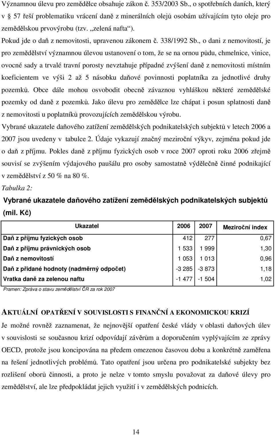 Pokud jde o daň z nemovitosti, upravenou zákonem č. 338/1992 Sb.