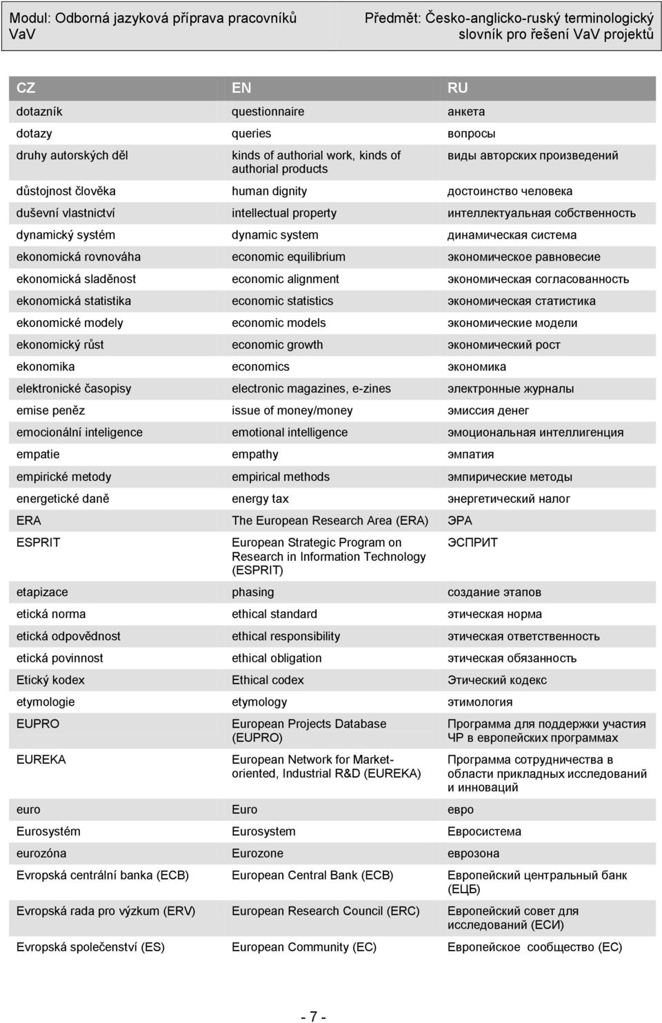 экономическое равновесие ekonomická sladěnost economic alignment экономическая согласованность ekonomická statistika economic statistics экономическая статистика ekonomické modely economic models