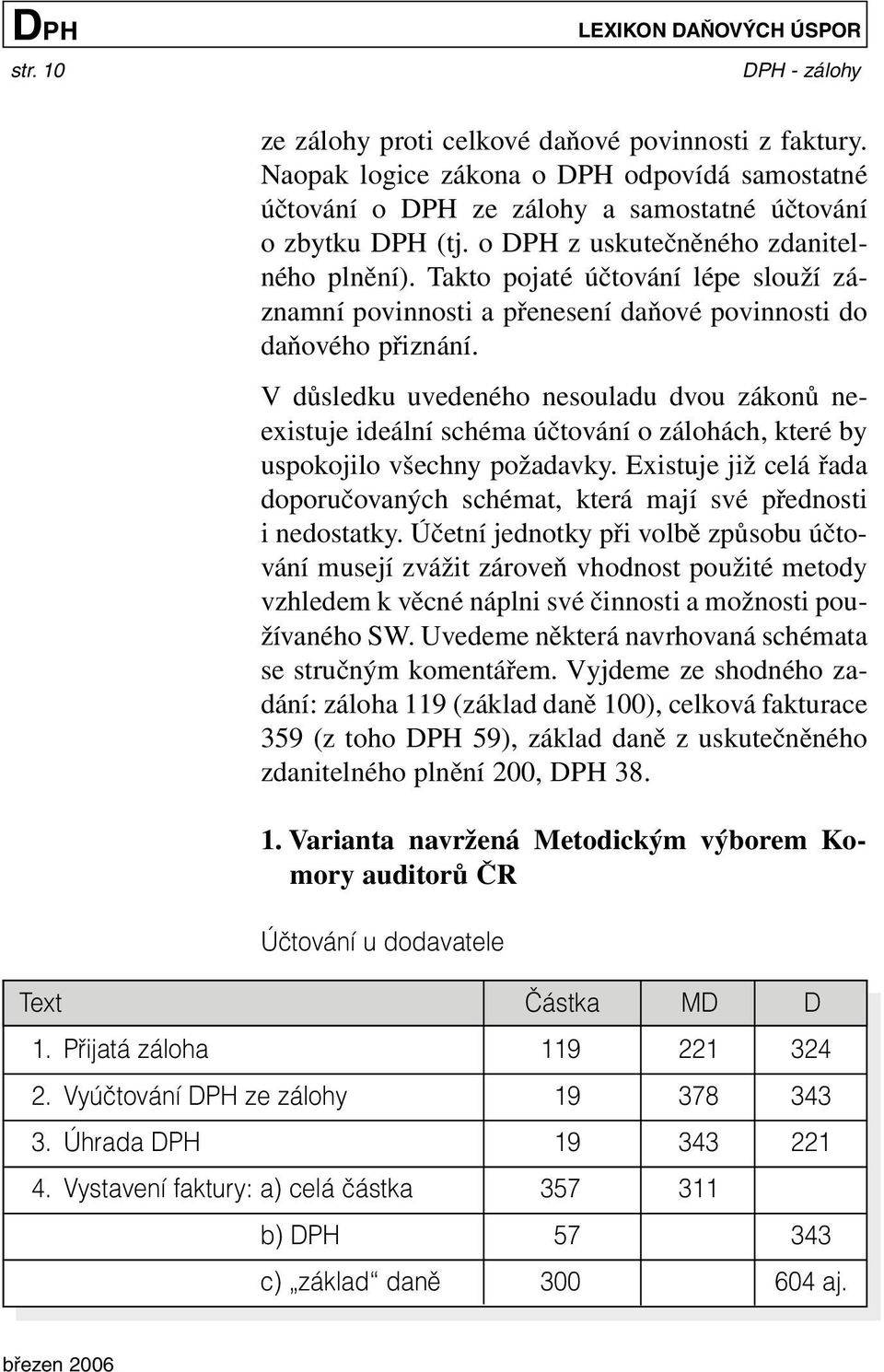 Takto pojaté účtování lépe slouží záznamní povinnosti a přenesení daňové povinnosti do daňového přiznání.